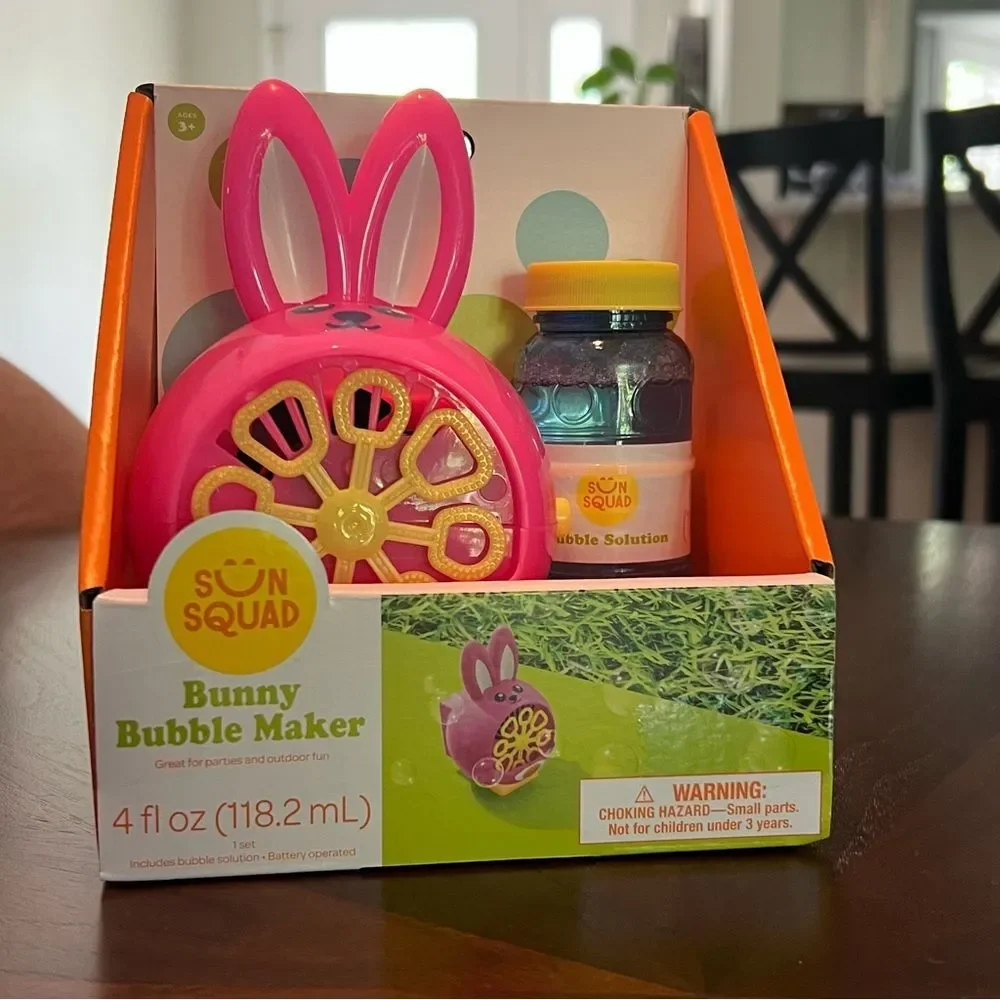 Sun Squad Pink Bunny Bubble Maker 🫧NEW  🫧 battery operated 🫧 bubbles included